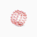Rose Gold Supple Bracelet with Royal Pink Stones