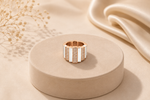 Regal Stripes Statement Ring