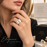 Regal Stripes Statement Ring