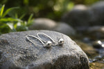 Silver Orb Drop Earrings