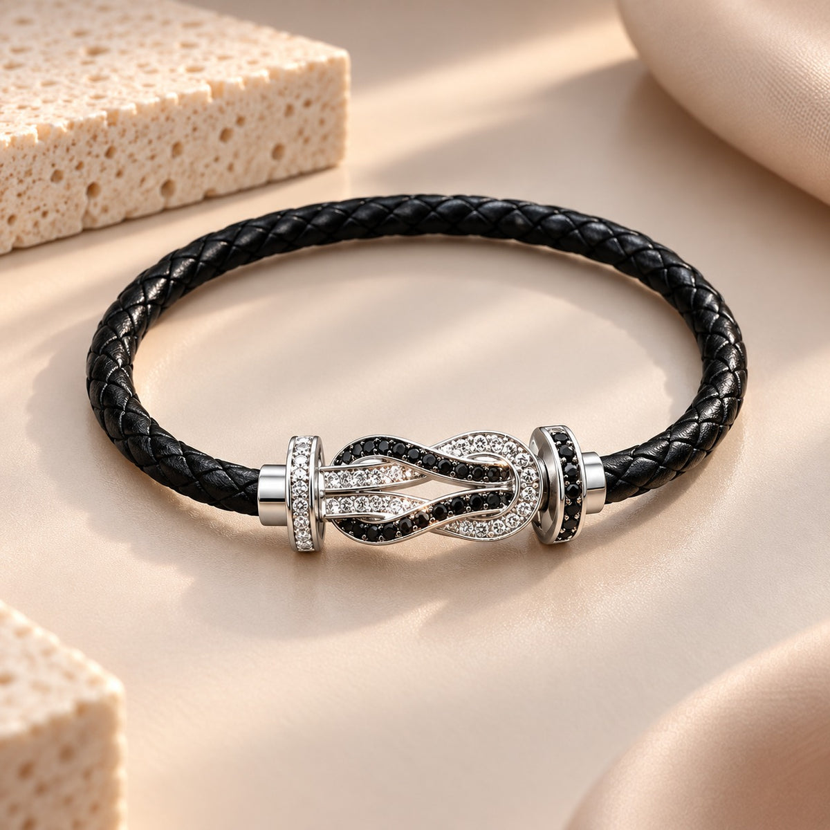 Noir Luxe Braided Bracelet