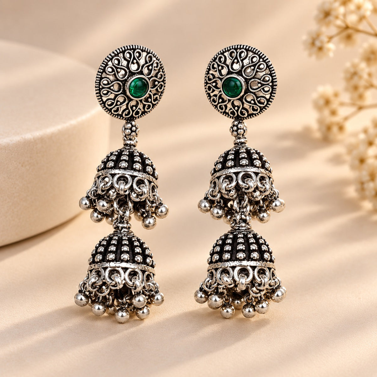 Mehru Double Jhumka