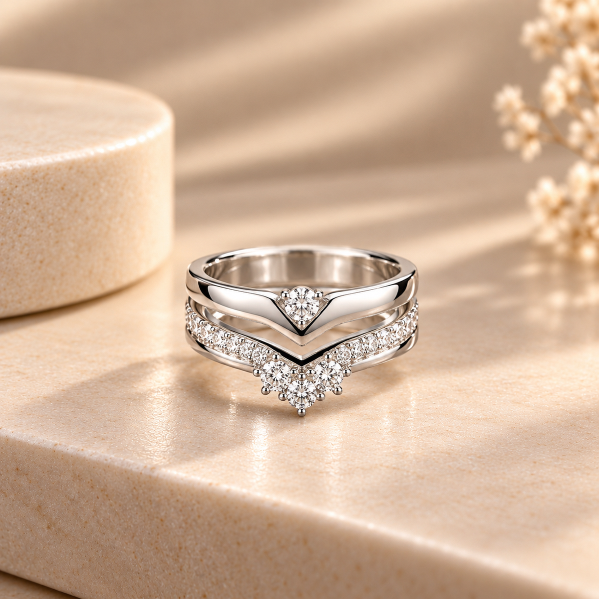 V-Line Harmony Ring