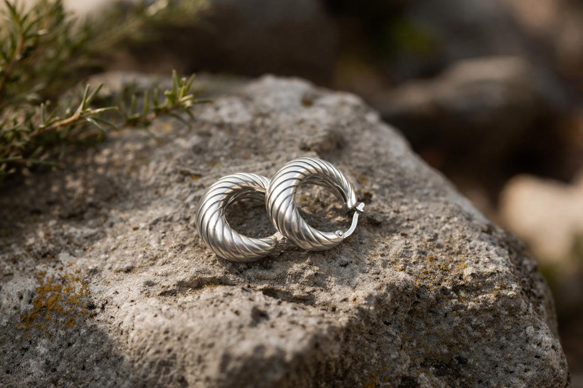 Turkish 925 Silver Hoops