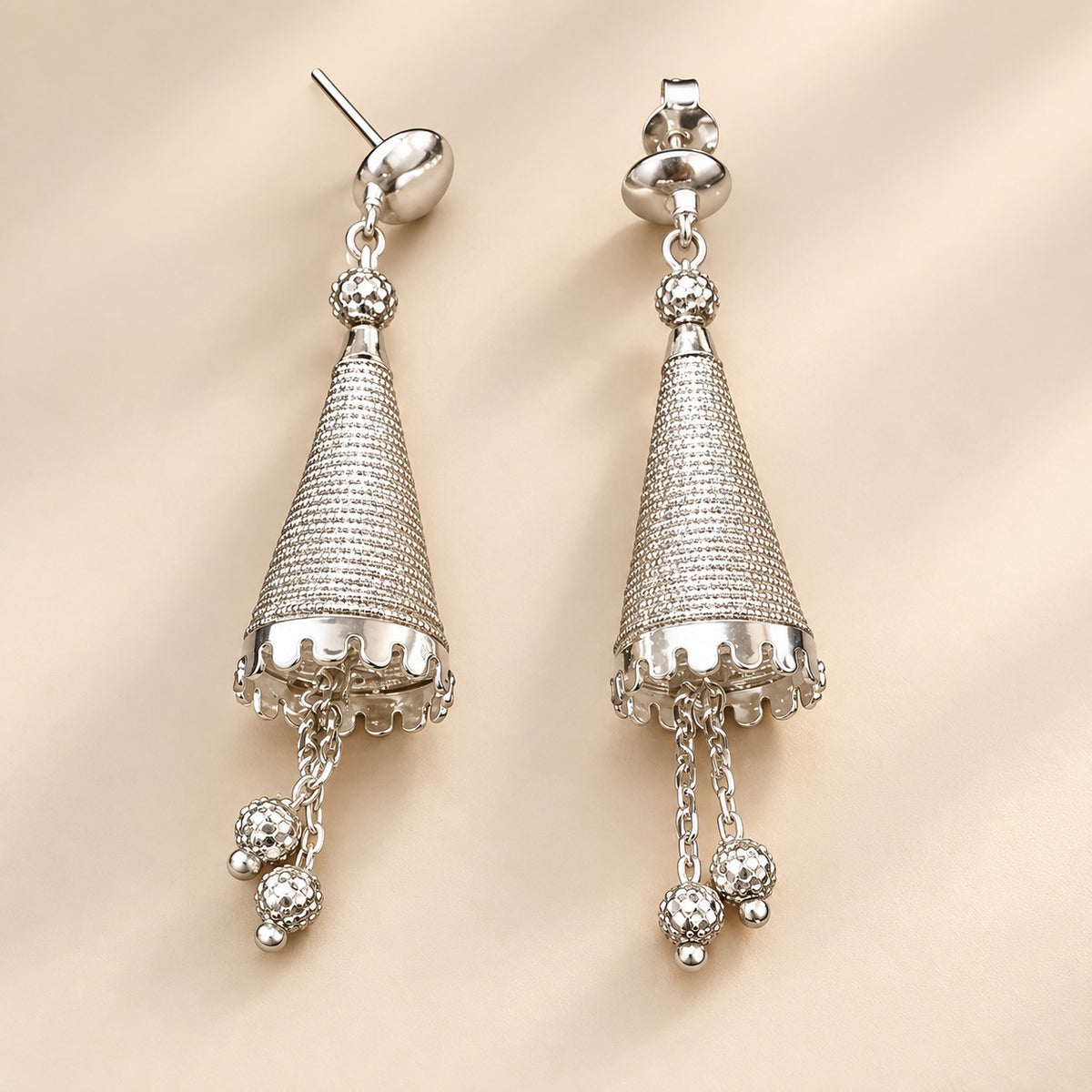 Rajwadi Jhumka Cone Earrings