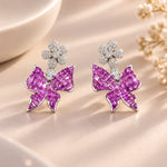 Lattice Bow Bloom Earrings
