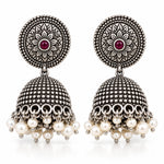 Gulbahar Oxidised Jhumkas